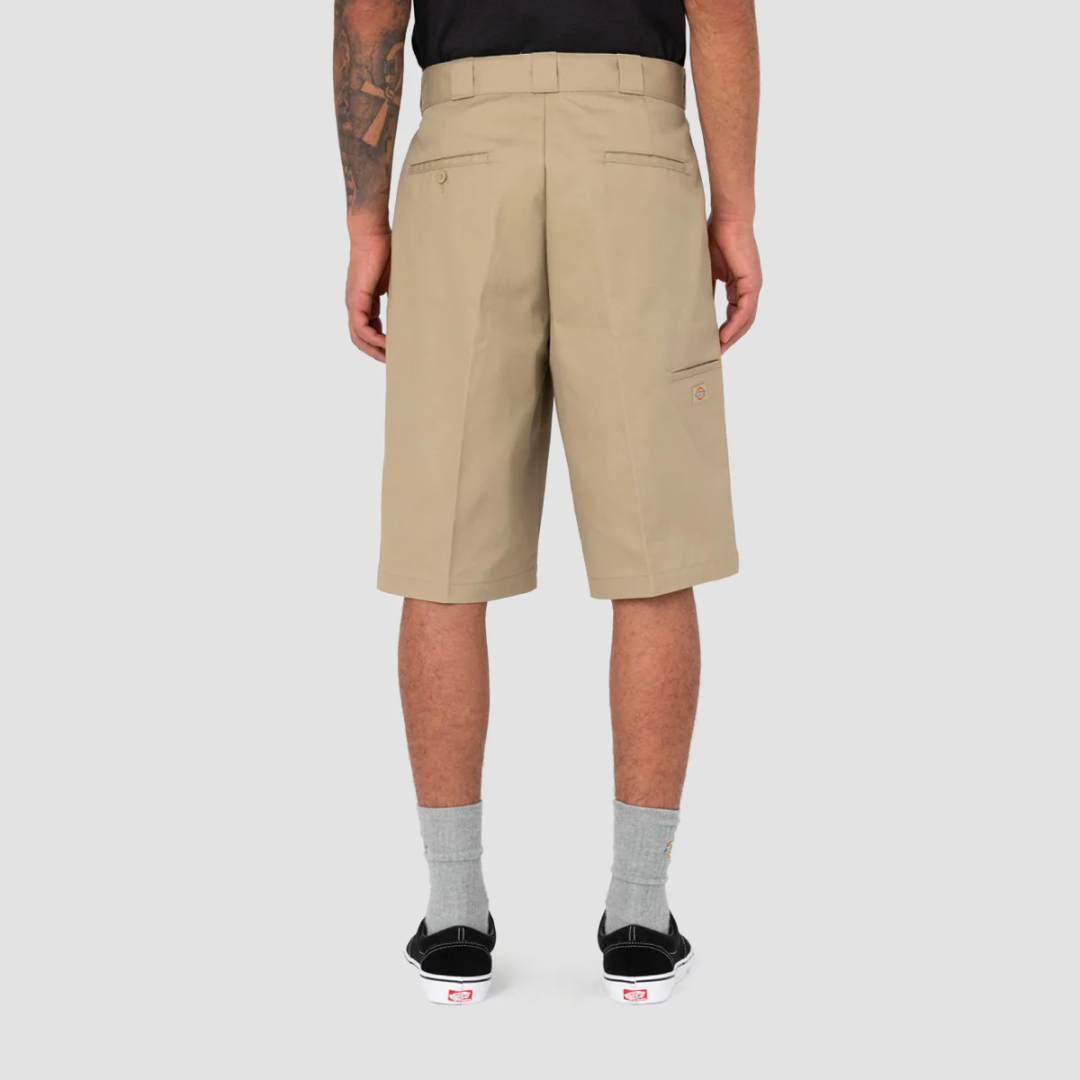 Dickies Loose Fit Flat Front Work Khaki Shorts 13"