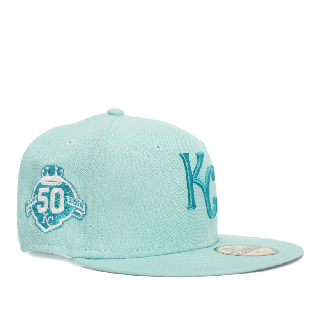 GORRA MLB KANSAS CITY ROYALS 50TH ANNIVERSARY TEAL EDITION FITTED 59FIFTY