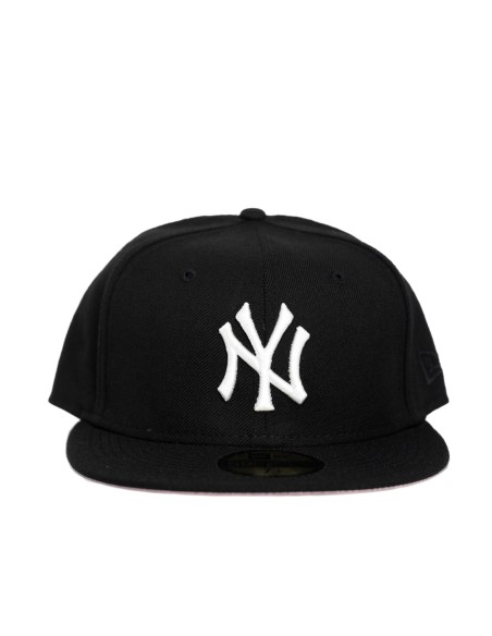 GORRA MLB NEW YORK YANKEES NEGRO/VISERA INFERIOR ROSADA FITTED 59FIFTY