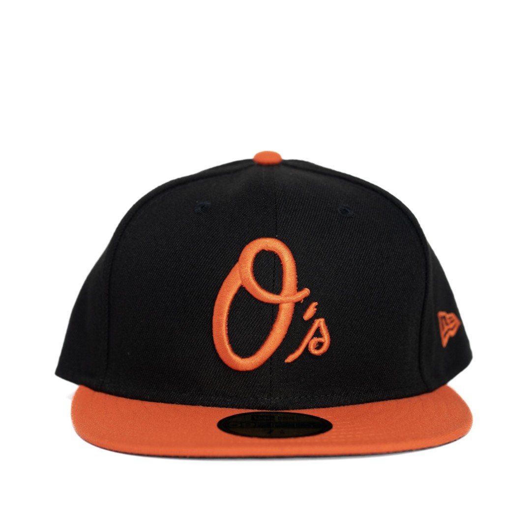 GORRA MLB BALTIMORE ORIOLES NEGRA/NARANJA CLASICA LOGO O's FITTED 59FIFTY