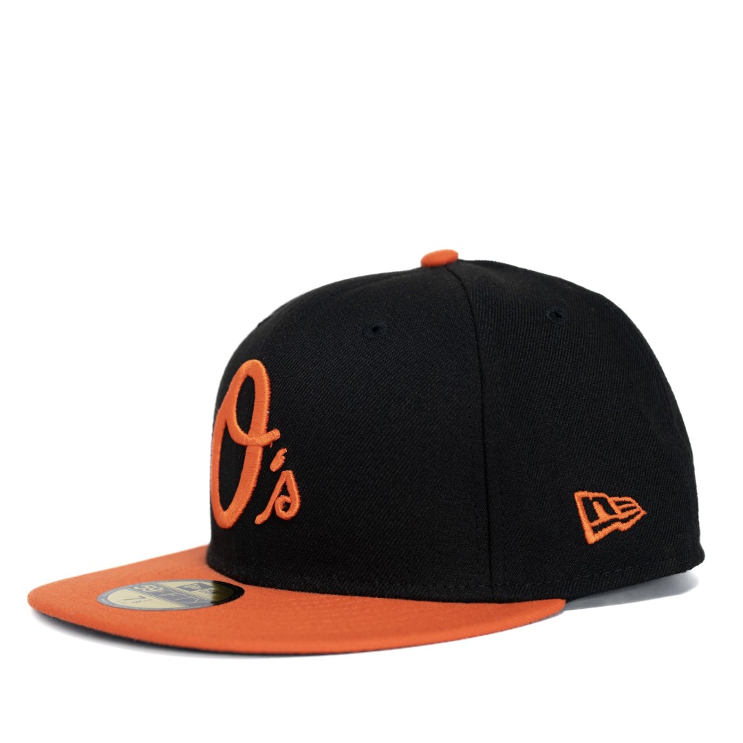 GORRA MLB BALTIMORE ORIOLES NEGRA/NARANJA CLASICA LOGO O's FITTED 59FIFTY