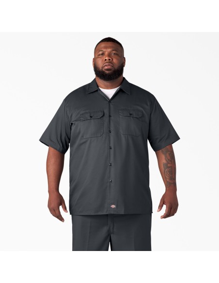 Dickies Short Sleeve Work Shirts Charcoal Gray