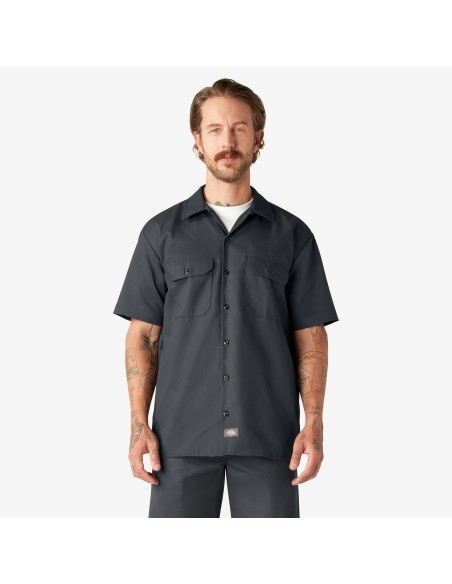 Dickies Short Sleeve Work Shirts Charcoal Gray