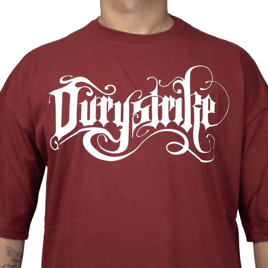 CAMISETA DURYSTRIKE VINO OVERSIZE