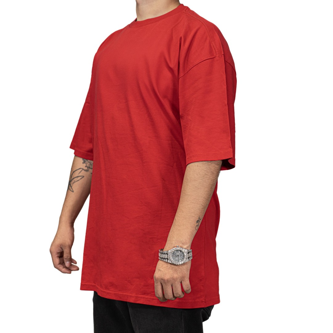 CAMISETA DURY BASICA ROJA OVERSIZE
