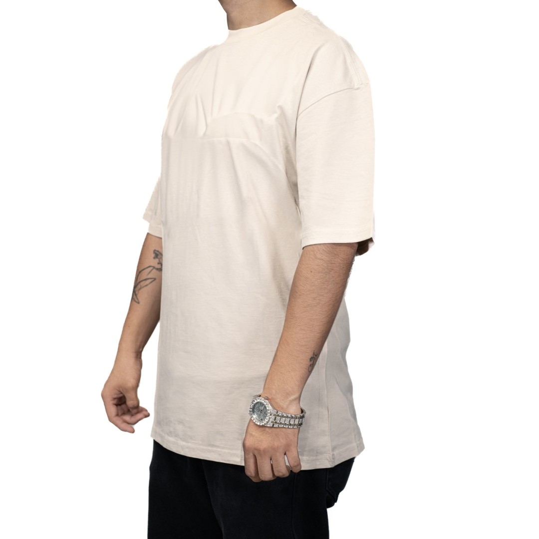 CAMISETA DURY BASICA BEIGE OVERSIZE