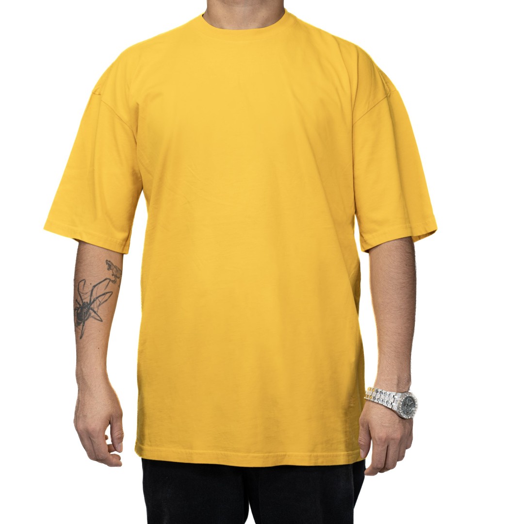 CAMISETA DURY BASICA AMARILLA OVERSIZE