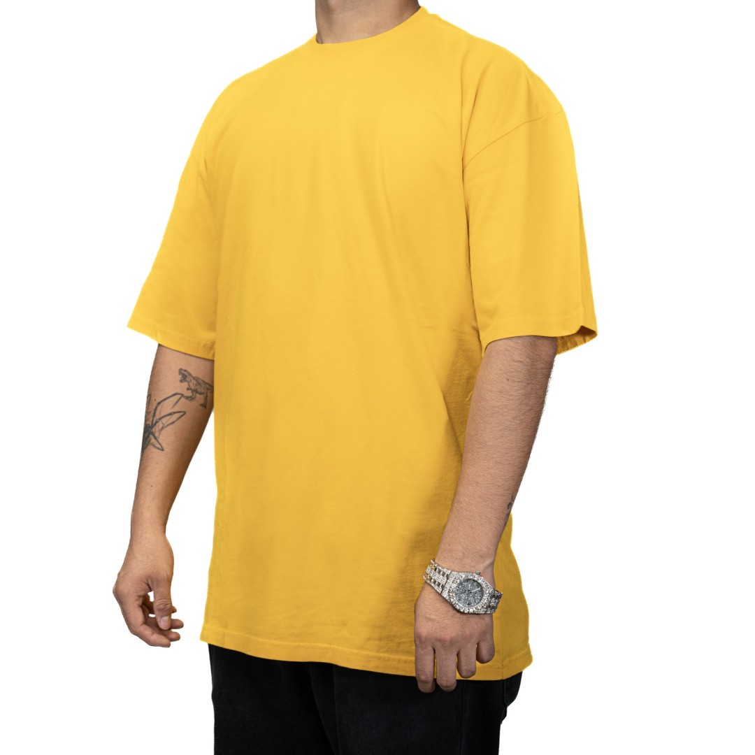 CAMISETA DURY BASICA AMARILLA OVERSIZE