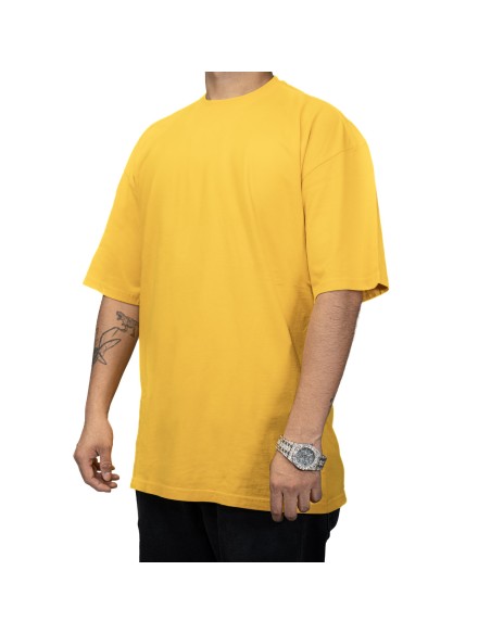 CAMISETA DURY BASICA AMARILLA OVERSIZE