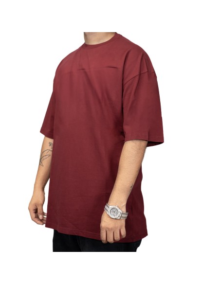 CAMISETA DURY BASICA VINO OVERSIZE
