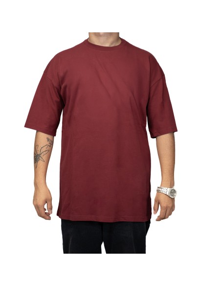 CAMISETA DURY BASICA VINO OVERSIZE
