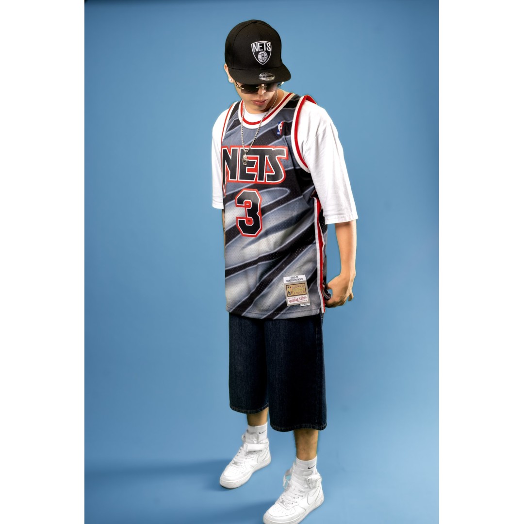 Mitchell & Ness Drazen Petrovic Negra New Jersey Nets 1990-91 Hardwood Classics Swingman Jersey