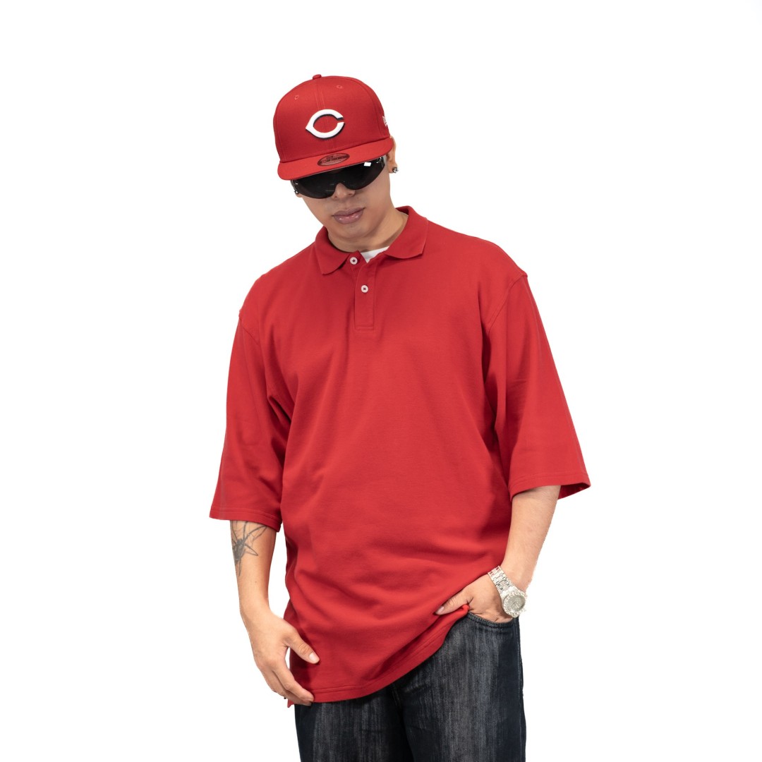CAMISETA DURY POLO ROJA OVERSIZE