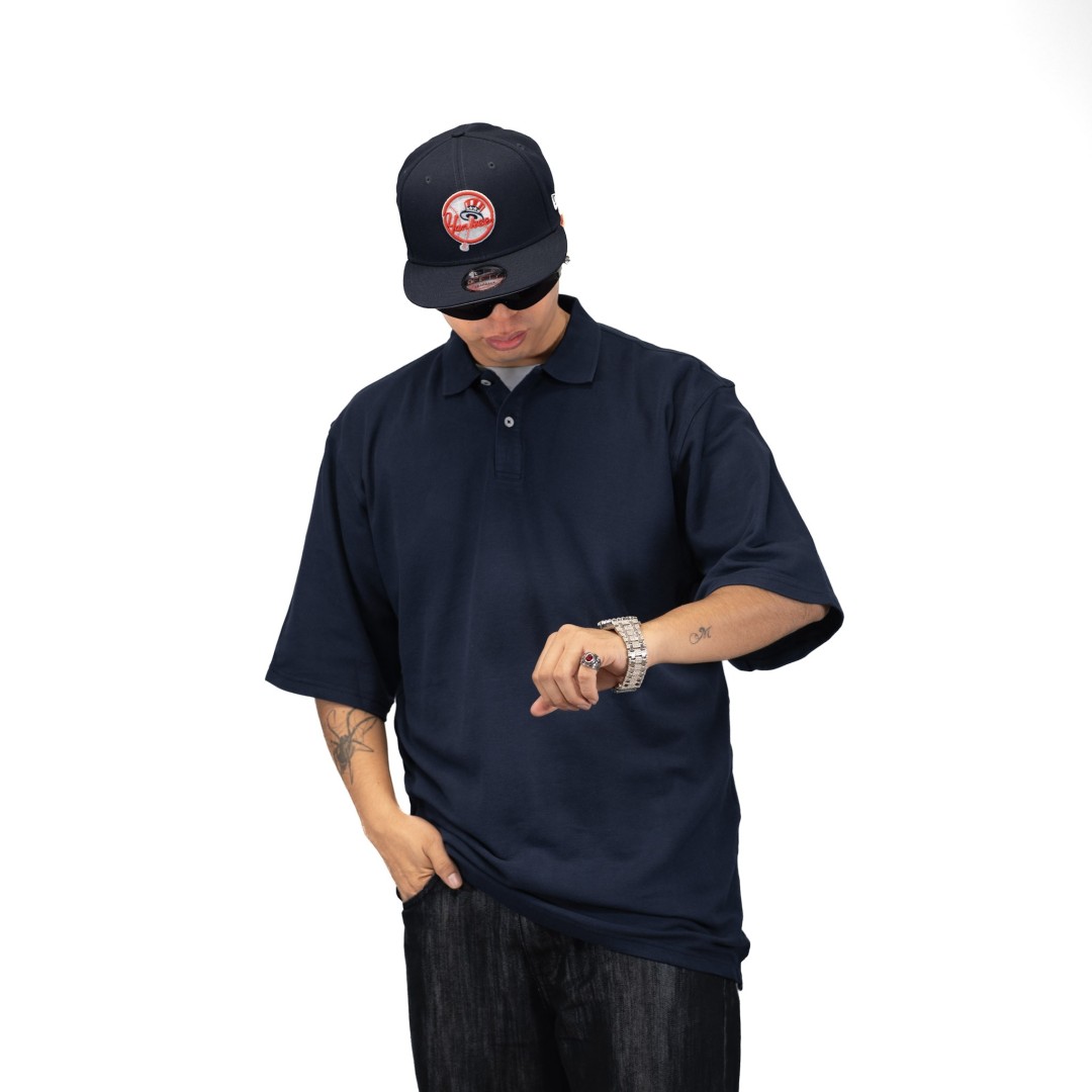 CAMISETA DURY POLO AZUL NAVY OVERSIZE