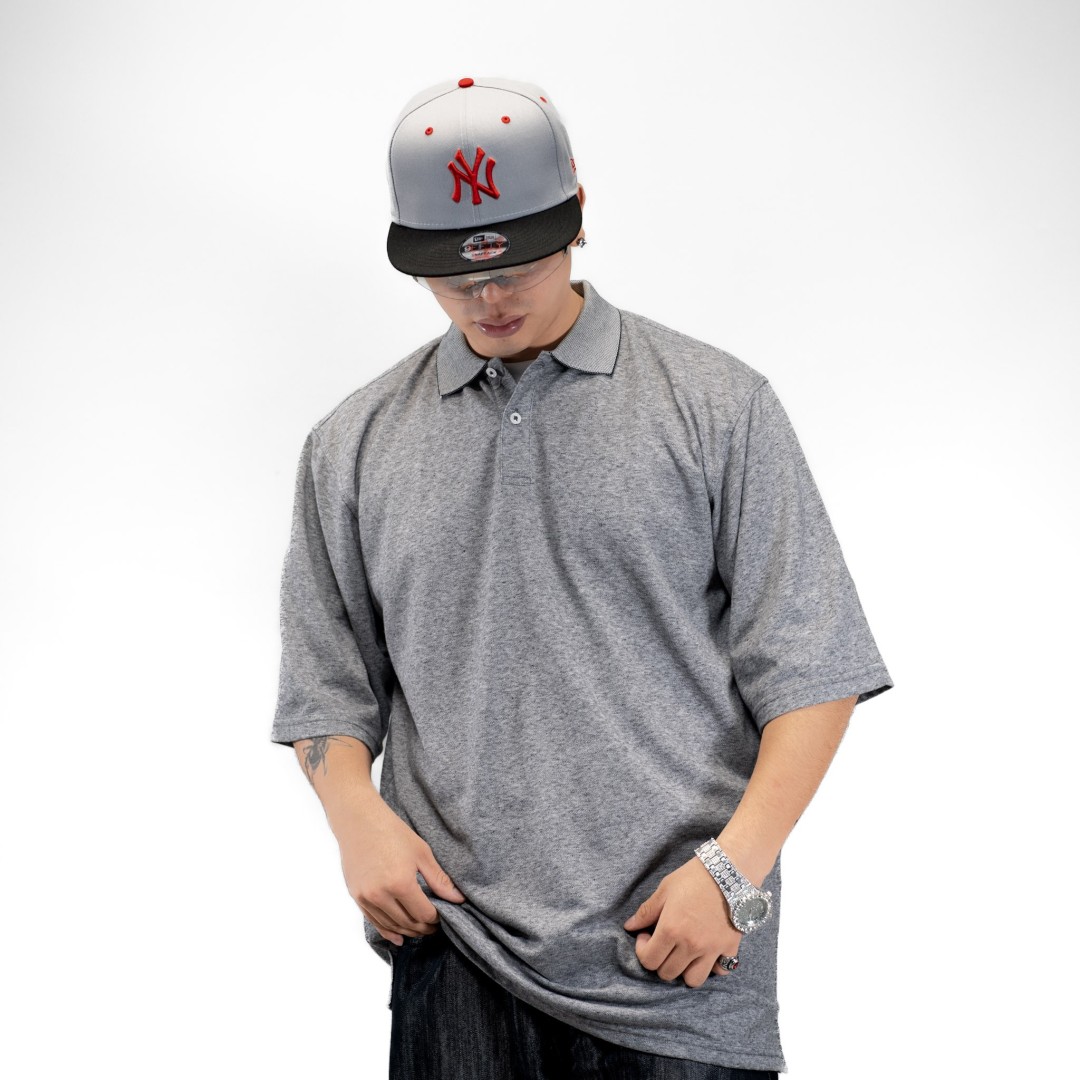 CAMISETA DURY POLO GRIS OVERSIZE