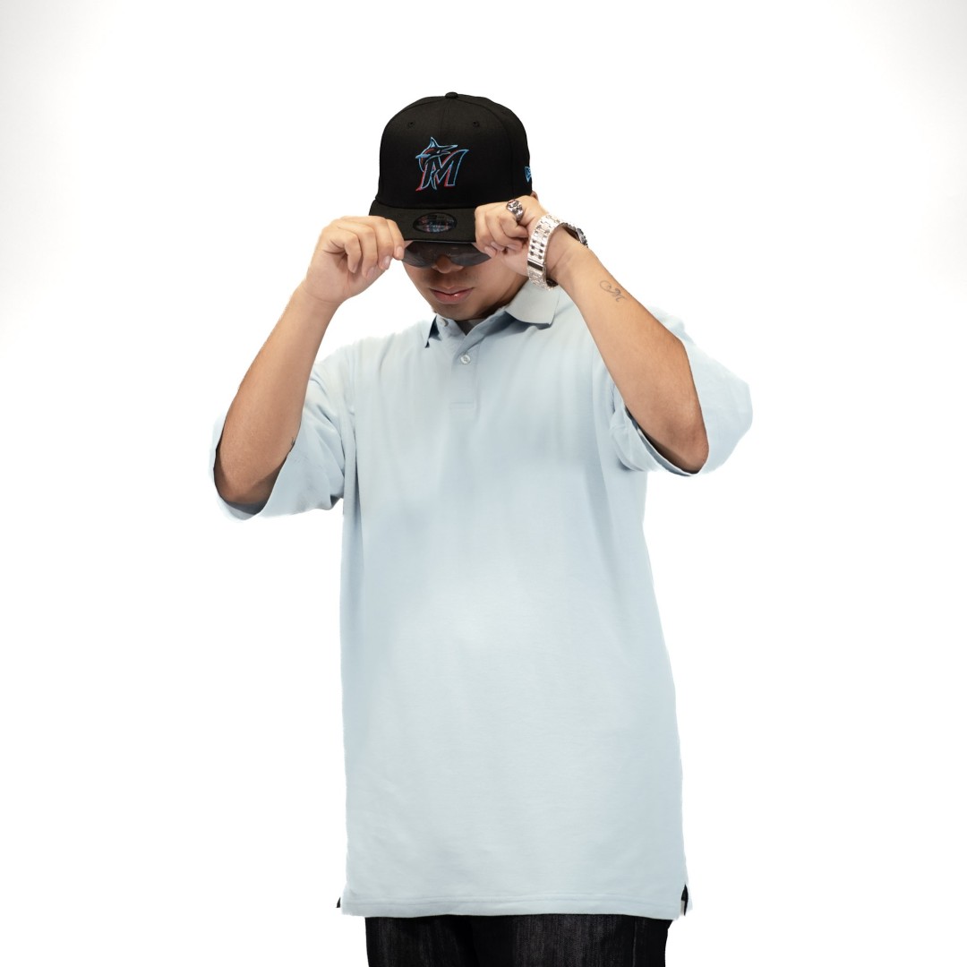 CAMISETA DURY POLO CELESTE OVERSIZE