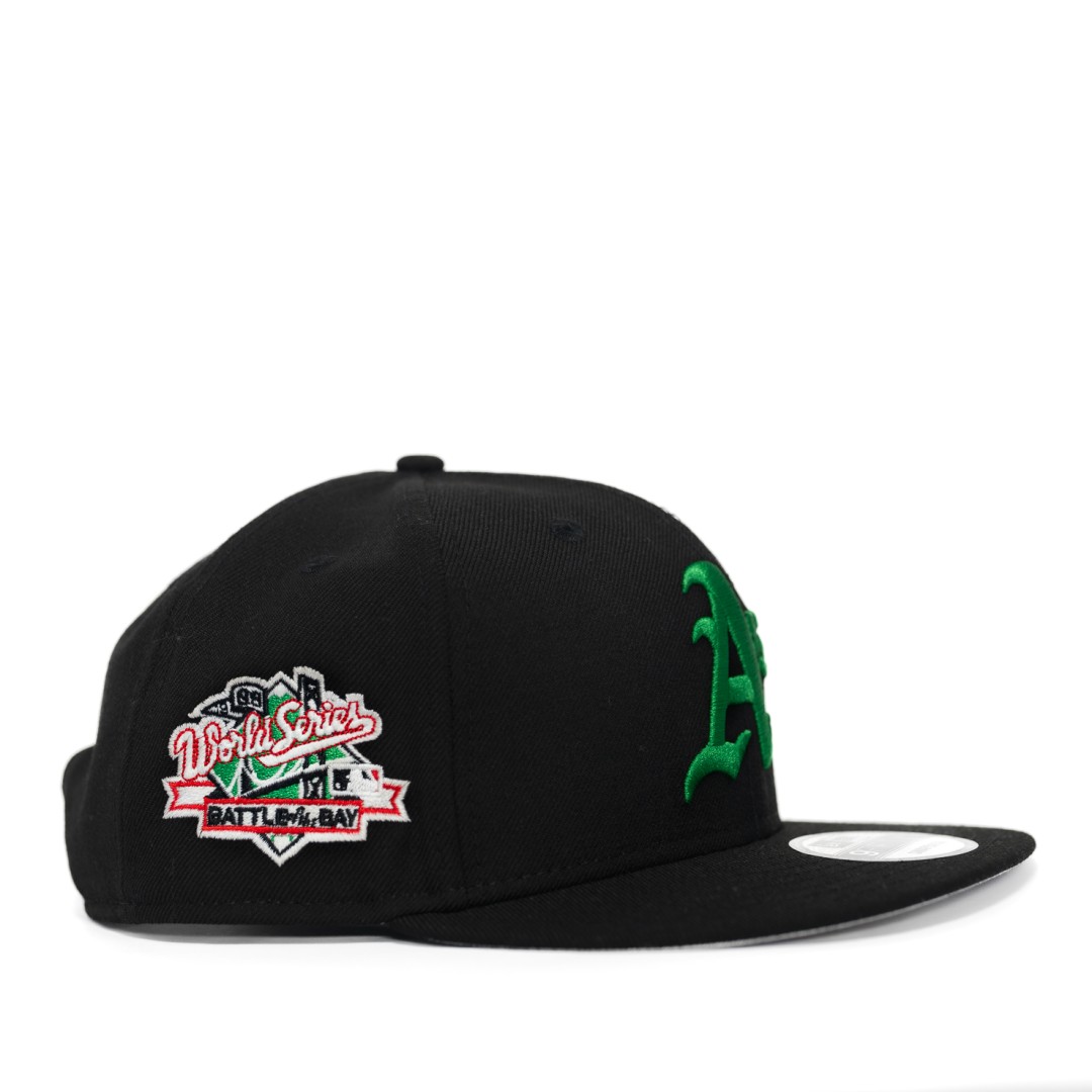 GORRA MLB OAKLAND ATHLETICS NEGRA/VERDE 1989 WORLD SERIES SNAPBACK 9FIFTY