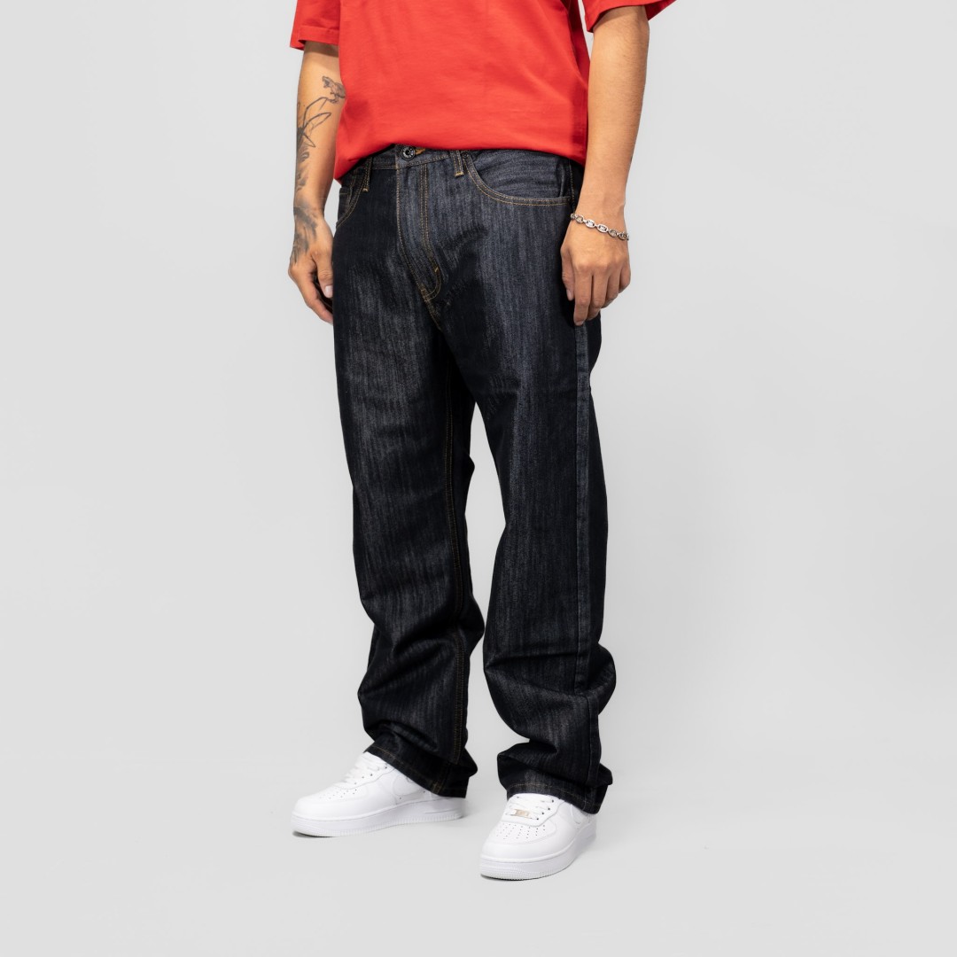 DURY TUMBADO JEANS METALIZADO NEGRO