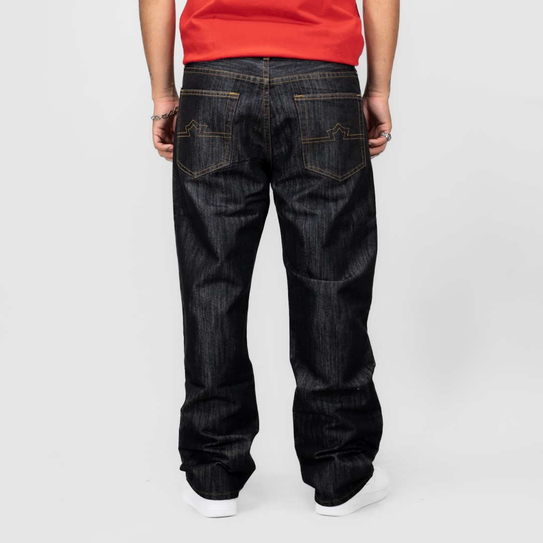 DURY TUMBADO JEANS METALIZADO NEGRO