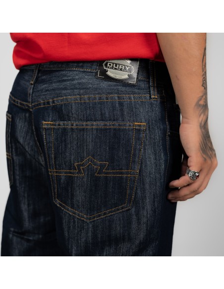 DURY TUMBADO JEANS METALIZADO AZUL