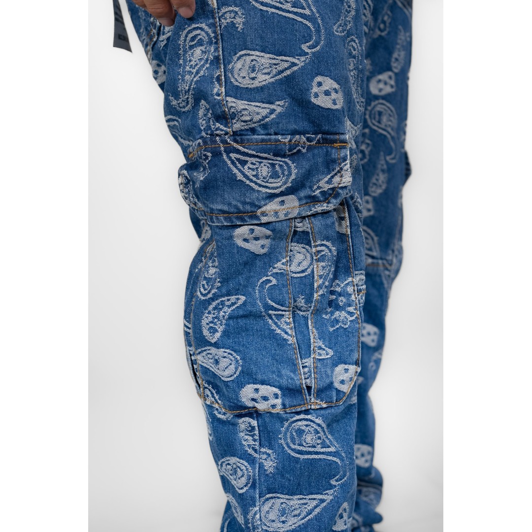 ARMOR BANDANA MID-RISE STACKED JEANS MID BLUE