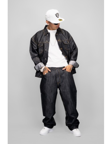 DURY DENIM JACKET NEGRA METALIZADO