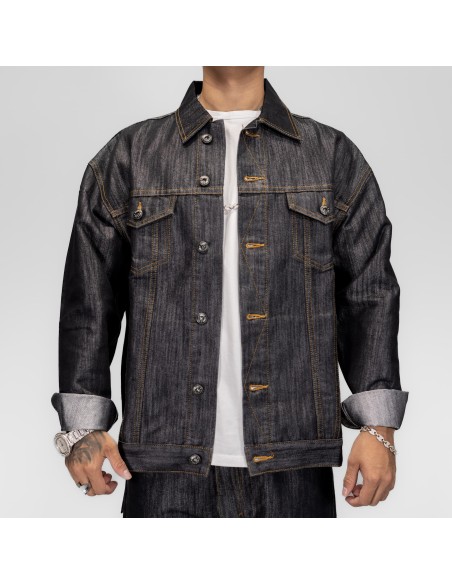DURY DENIM JACKET NEGRA METALIZADO