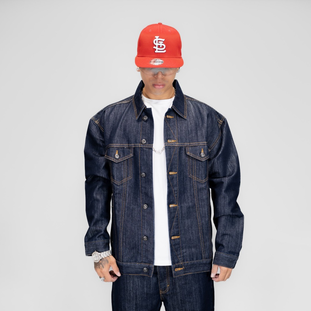 DURY DENIM JACKET AZUL METALIZADO