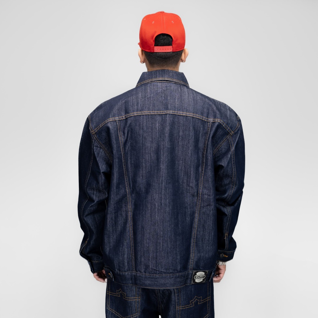 DURY DENIM JACKET AZUL METALIZADO