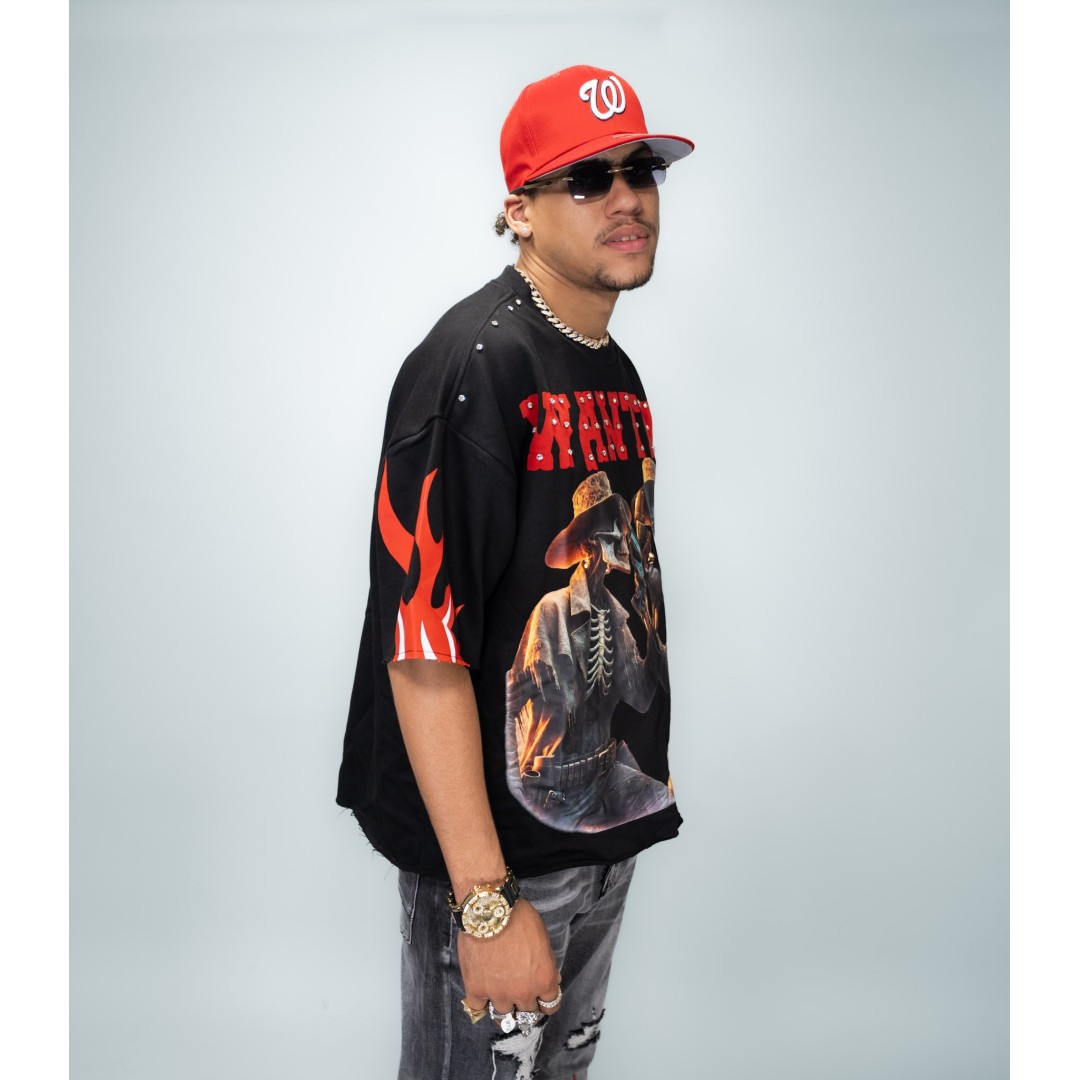 BKYS WANTED BLACK CROPPED TEE 2