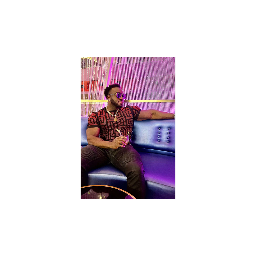 BARABAS PUZZLING RHINESTONE T-SHIRT RED