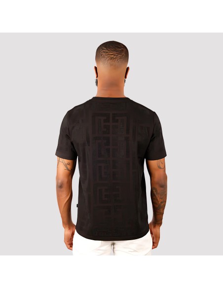 BARABAS PUZZLING RHINESTONE T-SHIRT BLACK
