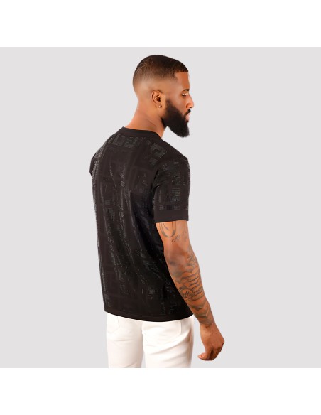 BARABAS PUZZLING RHINESTONE T-SHIRT BLACK