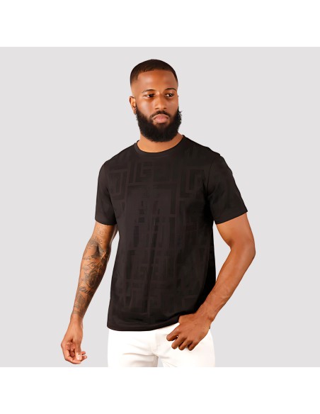 BARABAS PUZZLING RHINESTONE T-SHIRT BLACK