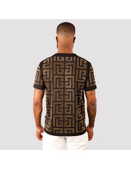 BARABAS PUZZLING RHINESTONE T-SHIRT GOLD