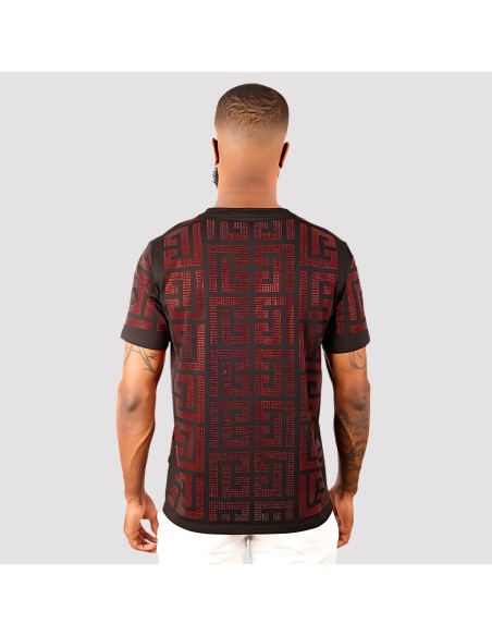 BARABAS PUZZLING RHINESTONE T-SHIRT RED