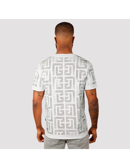 BARABAS PUZZLING RHINESTONE T-SHIRT WHITE