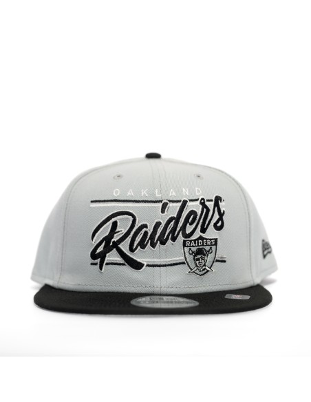 GORRA NFL LAS VEGAS RAIDERS TEAM SCRIPT GRIS/VISERA NEGRA SNAPBACK 9FIFTY