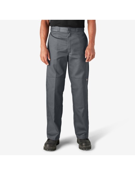Dickies Loose Fit Double Knee Work Pants Charcoal Gray