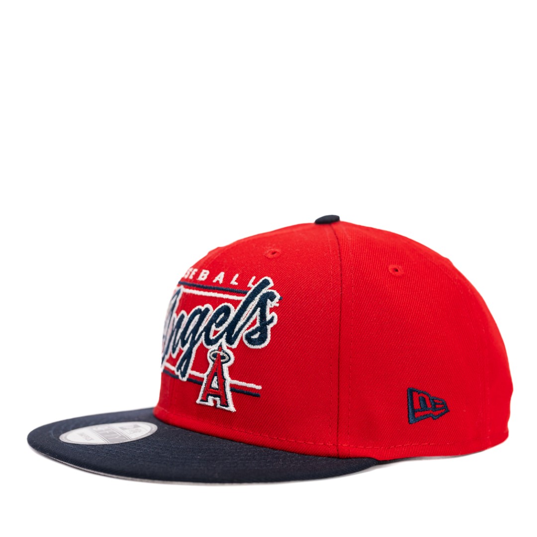 GORRA MLB LOS ANGELES ANGELS TEAM SCRIPT ROJA/ VISERA AZUL SNAPBACK 9FIFTY