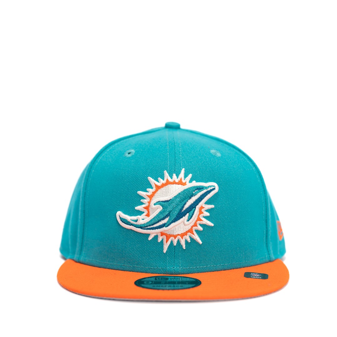 GORRA NFL MIAMI DOLPHINS TURQUESA/VISERA NARANJA SNAPBACK 9FIFTY